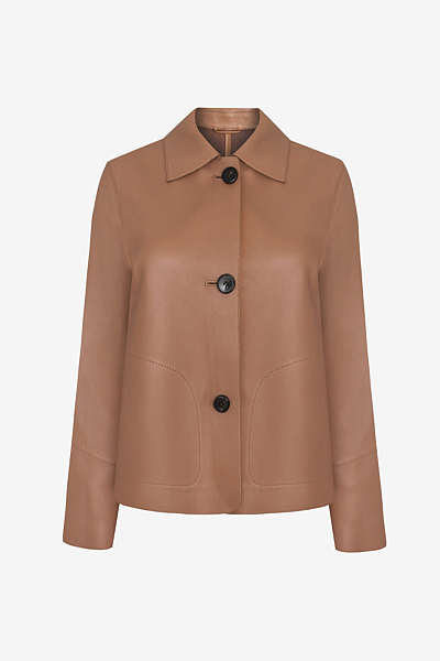 Harrington-Jacke aus Leder