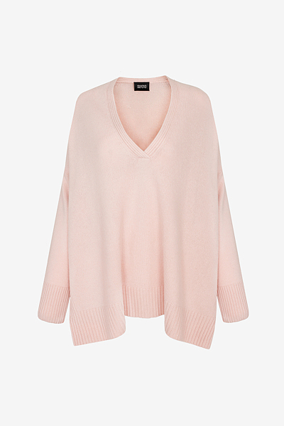 Strickpullover mit V-Ausschnitt
