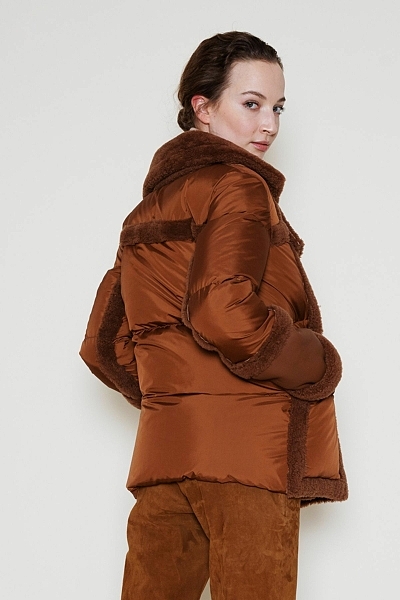 Daunen-Lammfell-Jacke