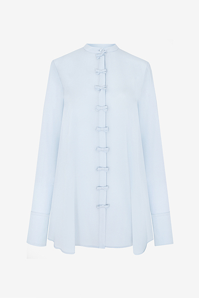 Bluse mit verzierter Knopfleiste