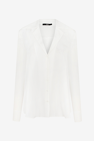 Minimalistische Bluse mit Revers