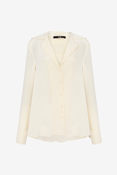 Minimalistische Bluse mit Revers