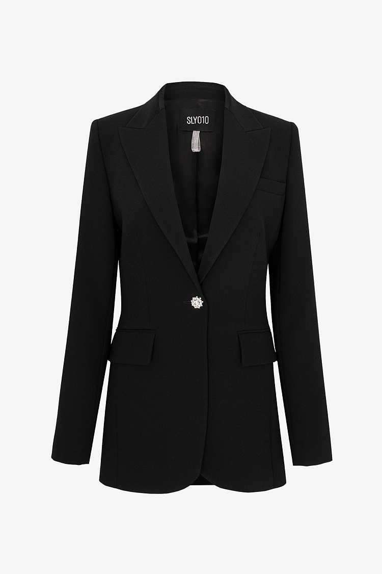 Sly 010 Blazer mit Kristallknopf