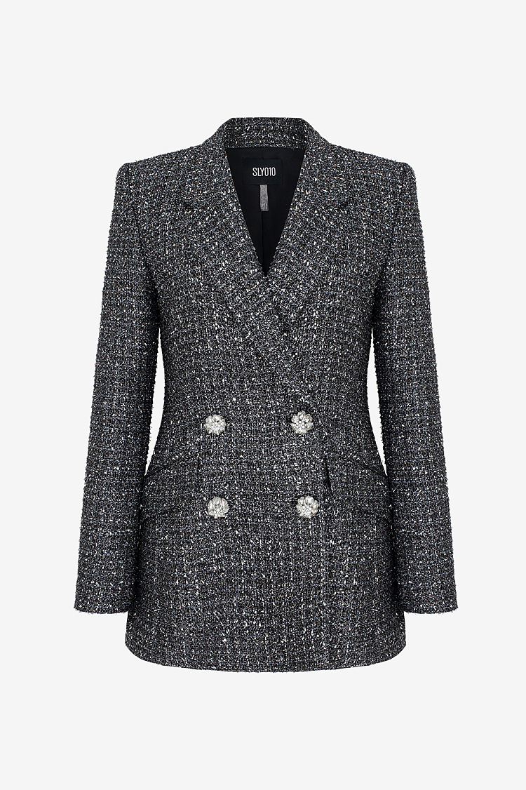 Sly 010 **Doppelreihiger Blazer aus Tweed**