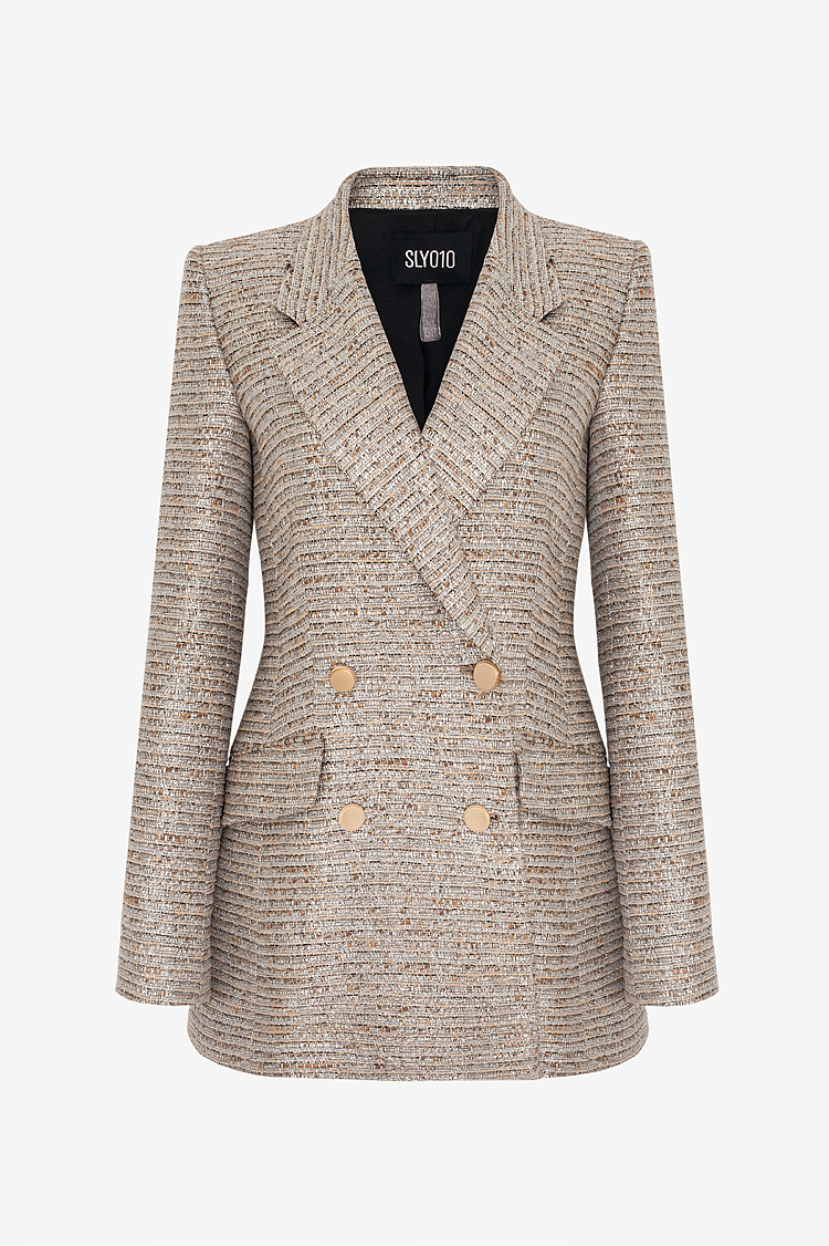 Sly 010 **Doppelreihiger Blazer aus Tweed**