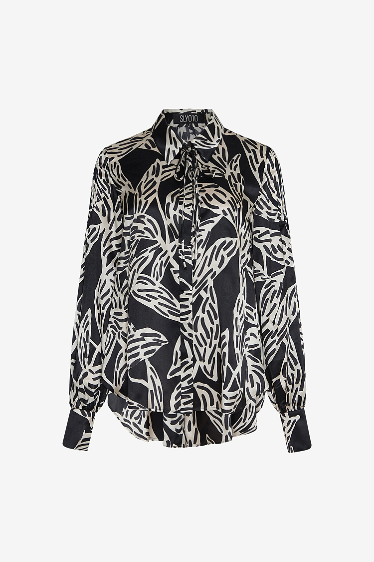 Sly 010 Seidenbluse mit floralem Print