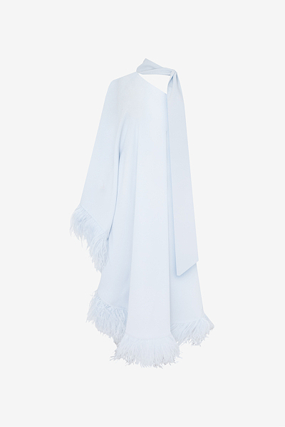 Maxi Dress with Feather Details