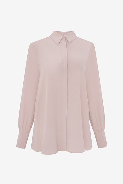 Classic Shirt Blouse in Crêpe de Chine