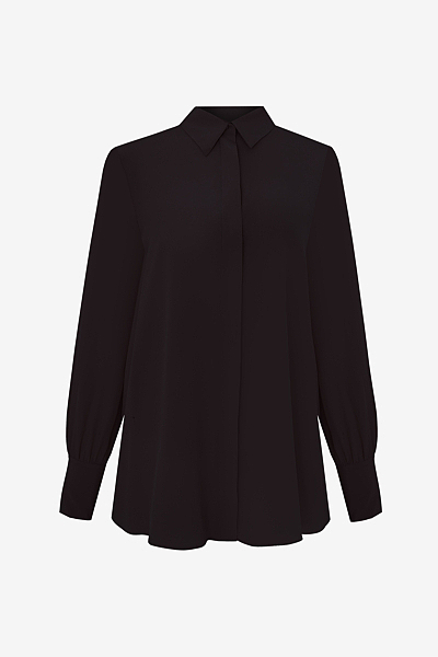 Classic Shirt Blouse in Crêpe de Chine