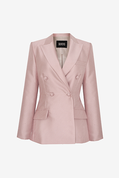 Taillierter Taft-Blazer mit Schimmer-Effekt