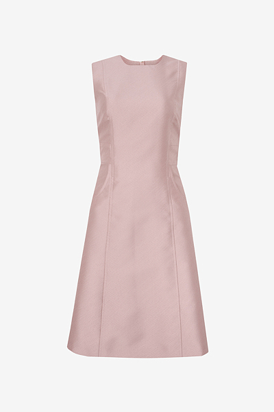 Ärmelloses Kleid aus schimmerndem Taft