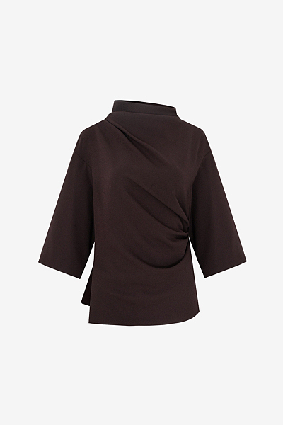 Draped Top with wide Sleeves