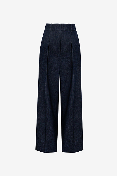 Straight Trousers with Pleats