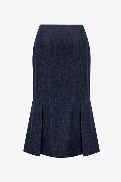 Midi Skirt in Sophisticated Denim