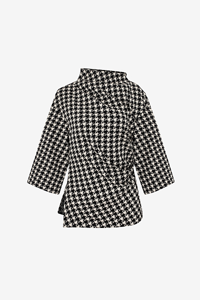 Draped Top with wide Sleeves
