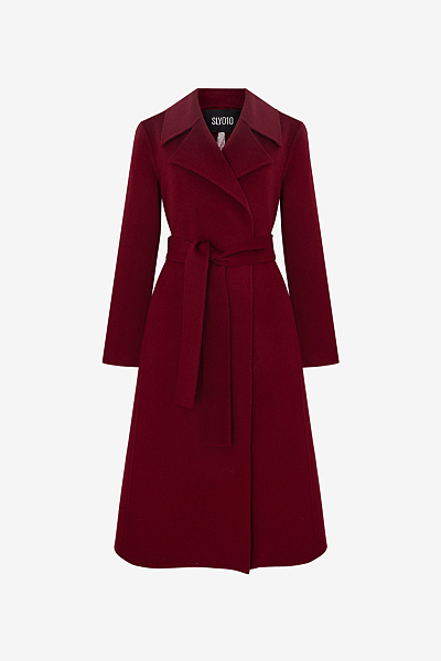 Wrap Coat in Double Face