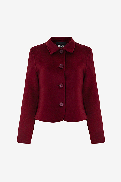Cropped Jacket in Double Face