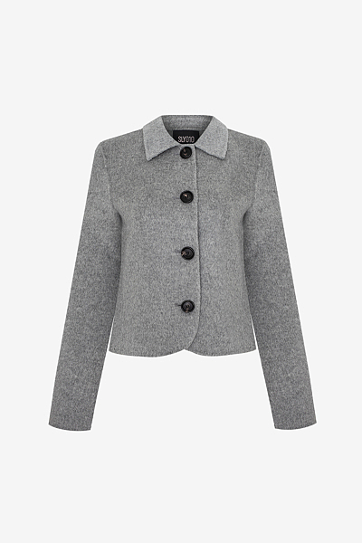 Cropped Jacket in Double Face