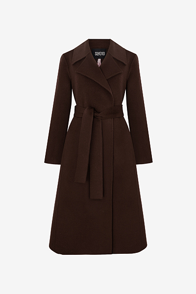 Wrap Coat in Double Face