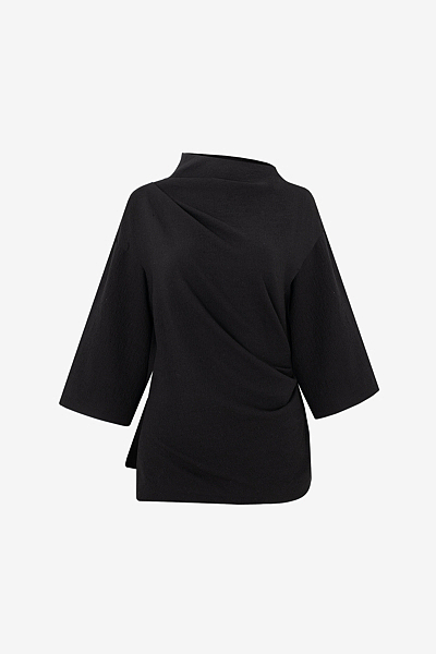 Draped Top with wide Sleeves