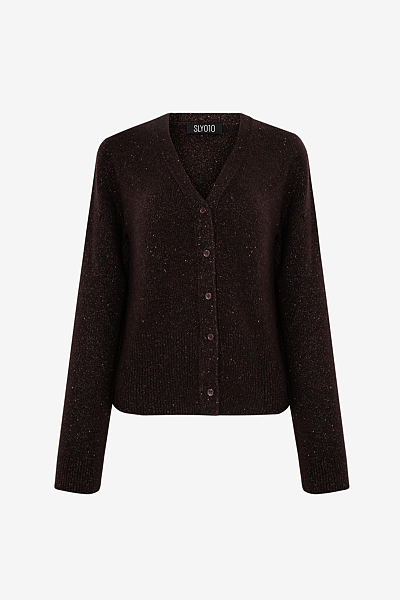 Cardigan in Lurex Cashmere Lightweight