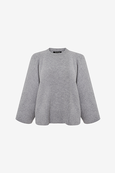 Lurex Cashmere Sweater with Wide Sleeves