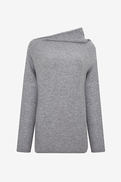 Sweater with Asymmetric Collar
