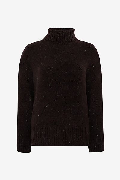 Turtleneck Sweater in Lurex Cashmere Heavyweight