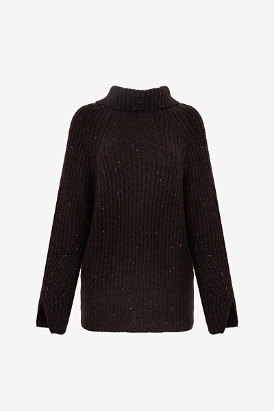 Oversized Lurex Cashmere Sweater