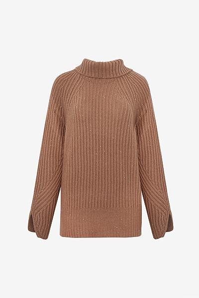 Oversize-Pullover aus Lurex Cashmere