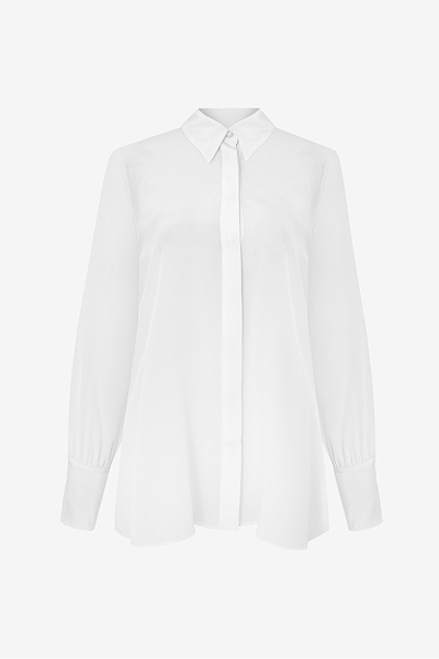 Classic Shirt Blouse in Crêpe de Chine