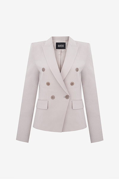 Double-breasted Crêpe Blazer